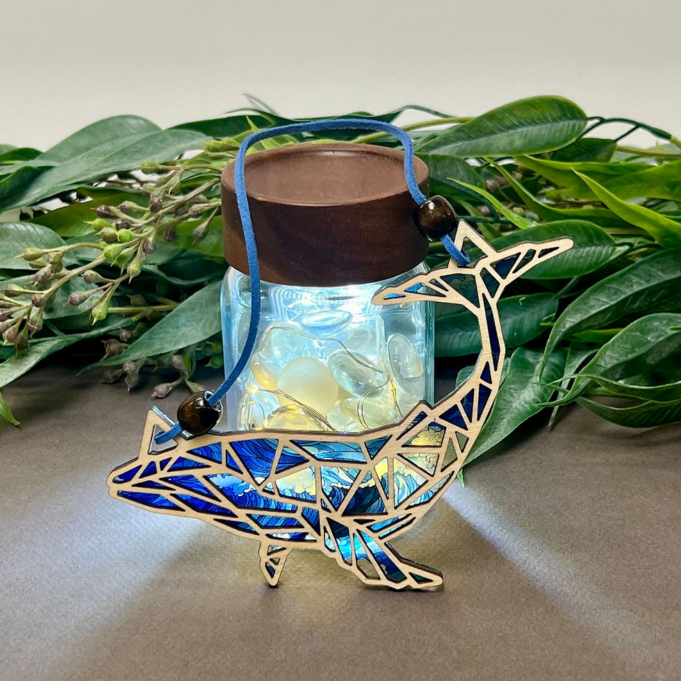 Thumbnail: Geometric Scorpion Sun Catcher (Cedar/Oil Slick Acrylic)