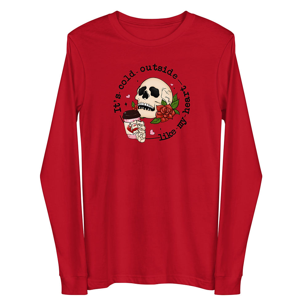 Thumbnail: It’s Cold Outside Like My Heart Unisex Long Sleeve Tee