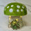Thumbnail: Small Lucky Shamrock Keychain (Walnut/Clear Shamrocks)