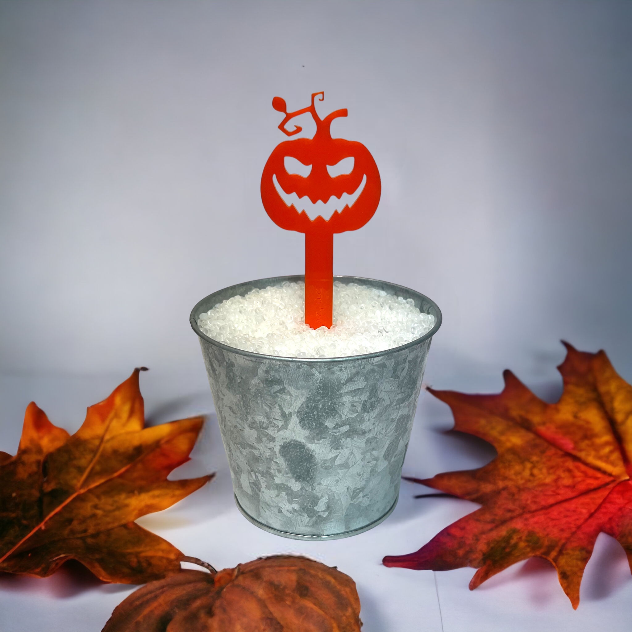 Mischievous Jack O Lantern Plant Stake (Orange)