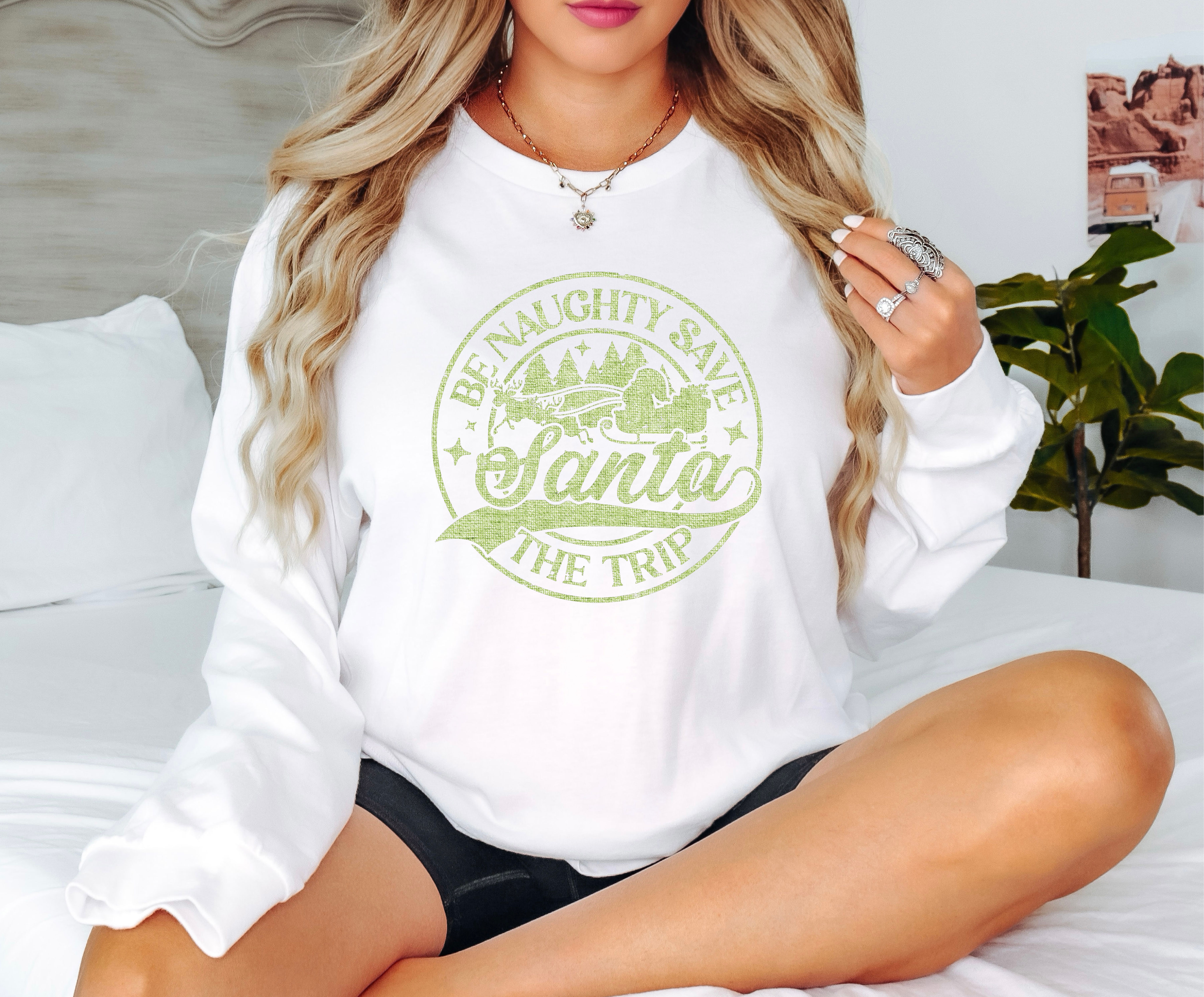 Be Naughty Save Santa The Trip Unisex Long Sleeve Tee