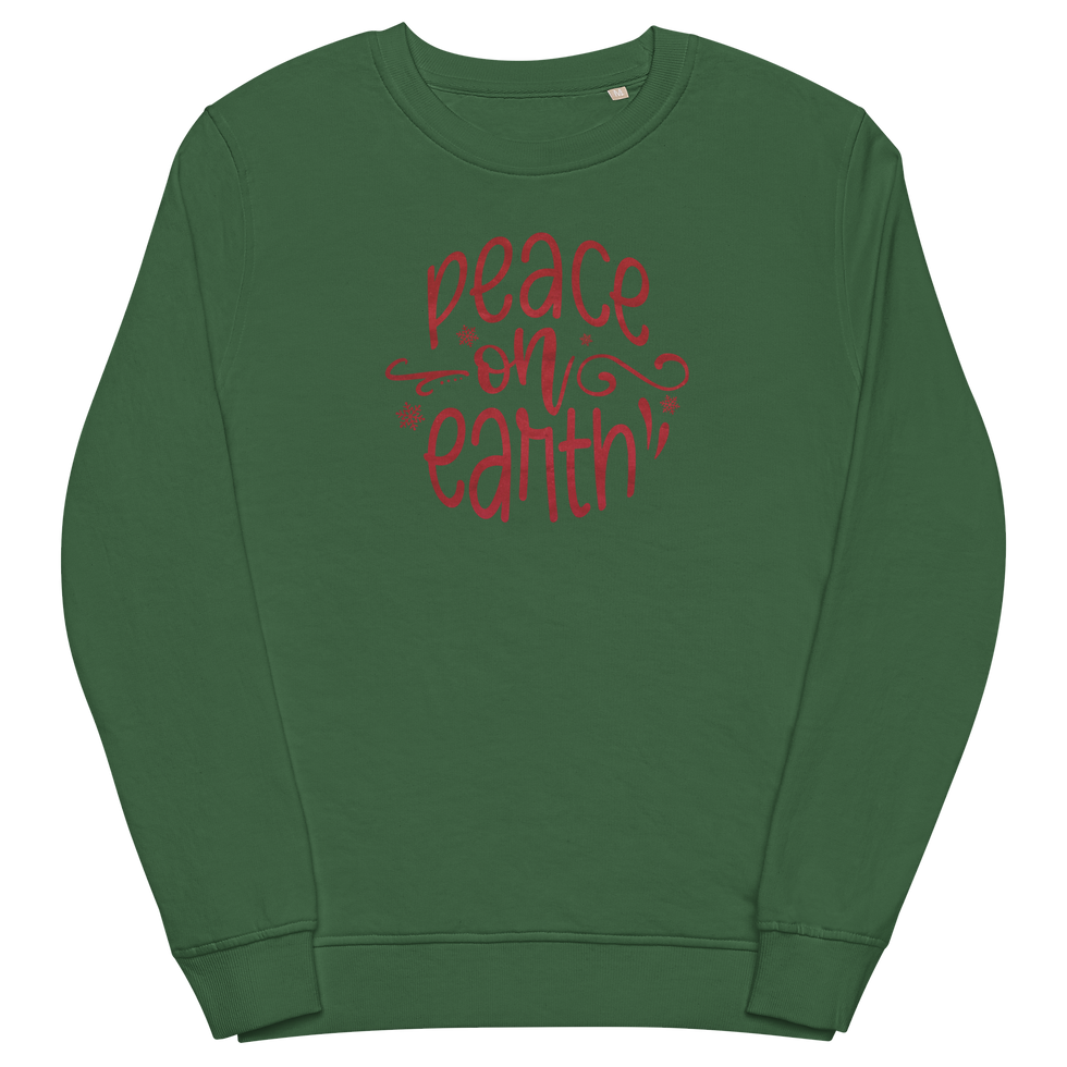 Thumbnail: Peace On Earth Unisex Organic Sweatshirt