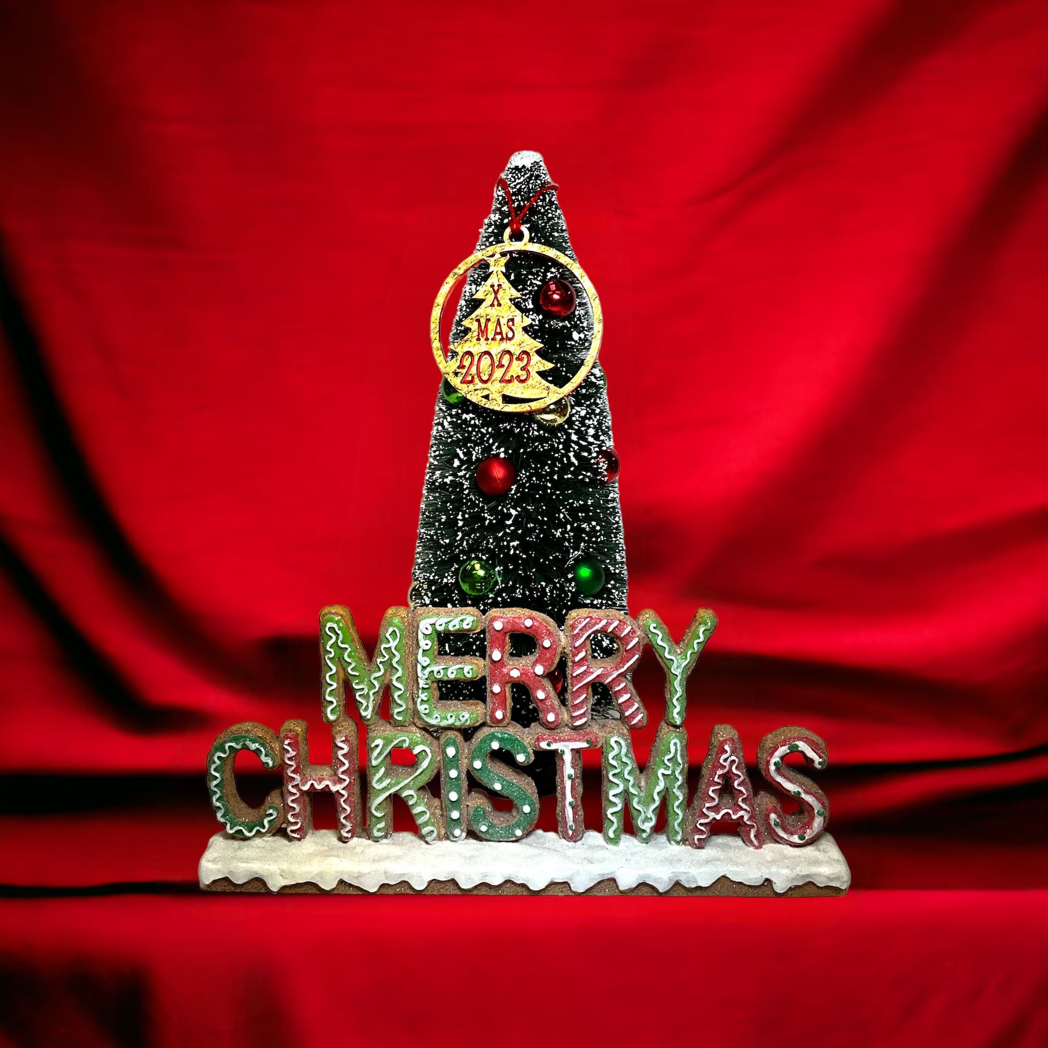 X Mas 2023 Christmas Ornament (Gold/Red)