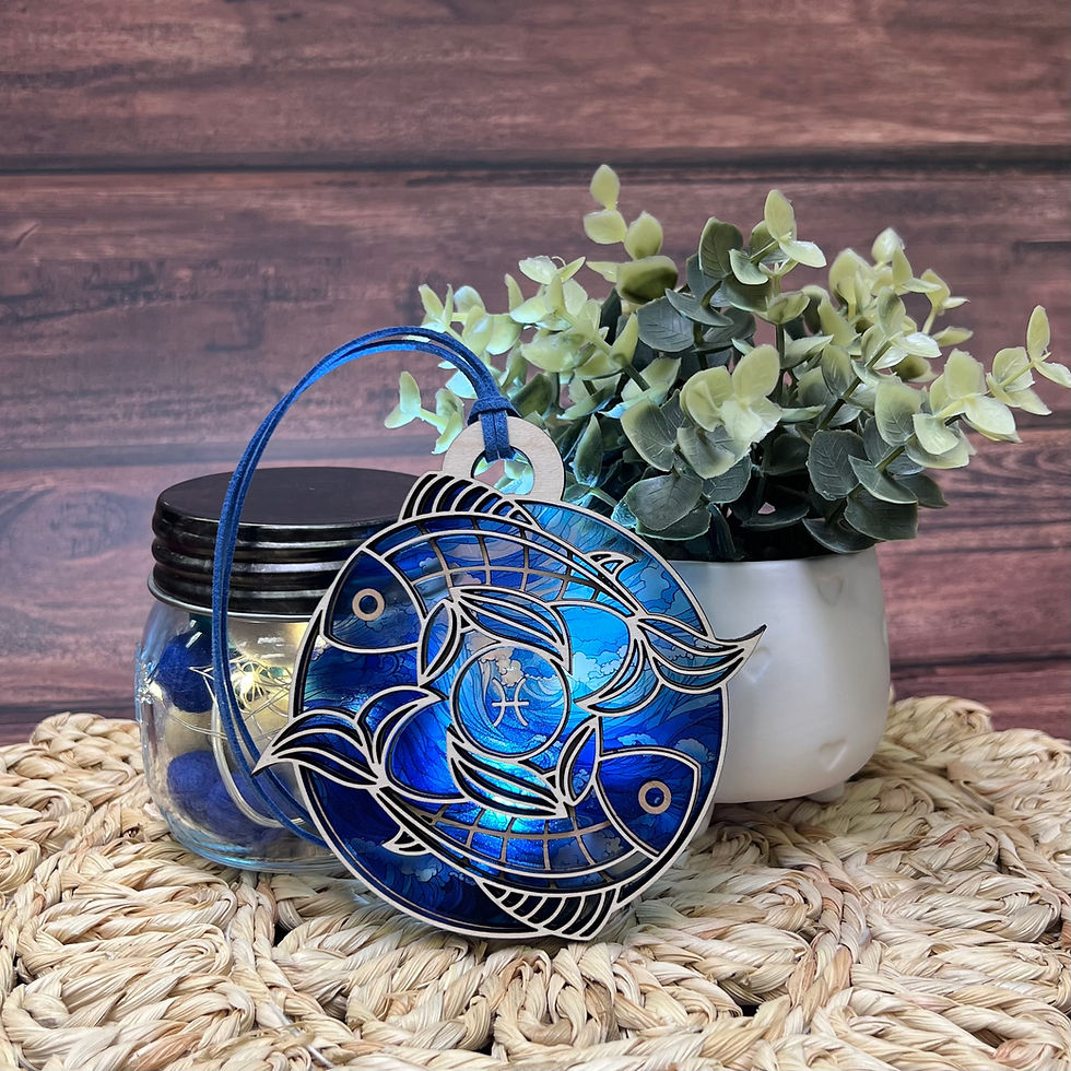 Thumbnail: Two Layer Succulent Sun Catcher (Aromatic Cedar/Succulents)