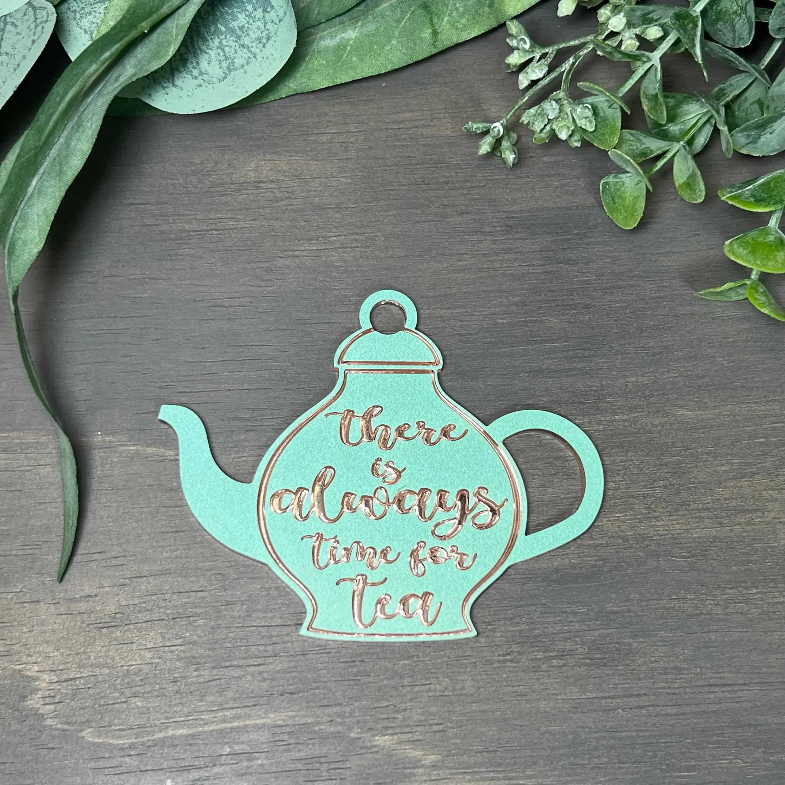 There Is Always Time For Tea Hanging Sign For Small Handmade Indoor Planter Box