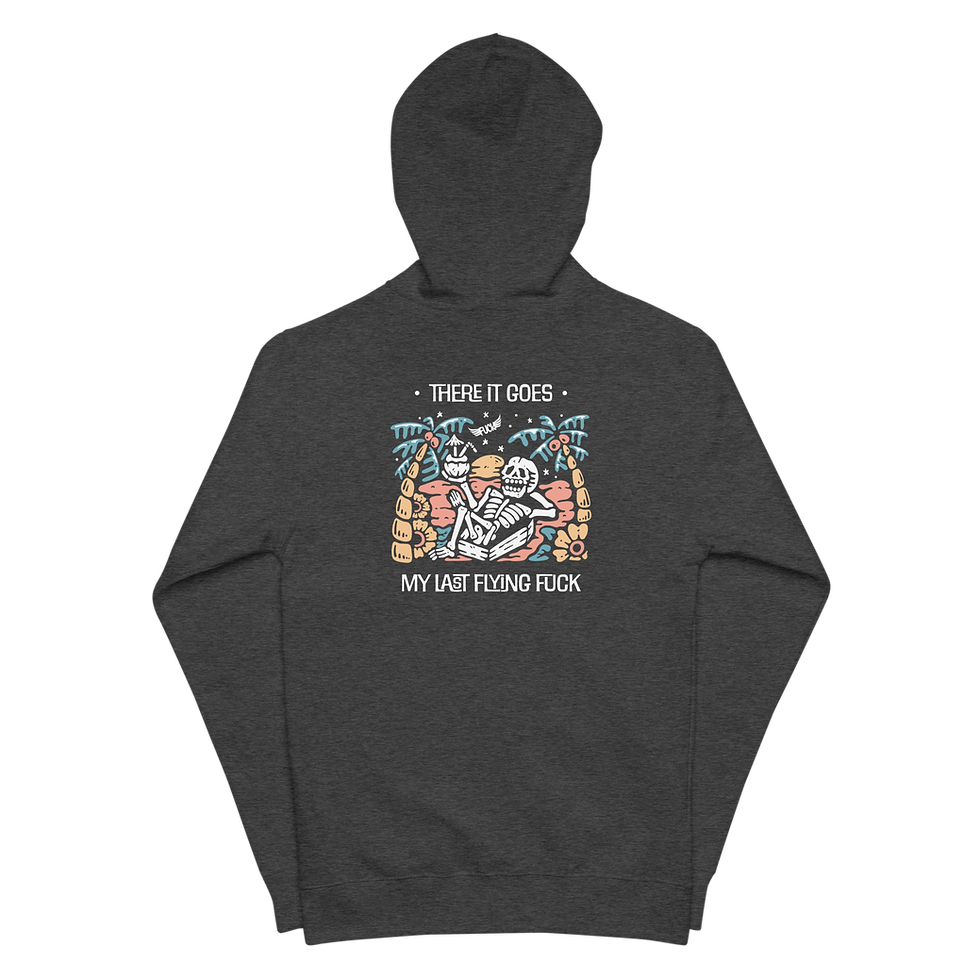 Thumbnail: There It Goes My Last Flying Fuck Unisex Fleece Zip Up Hoodie