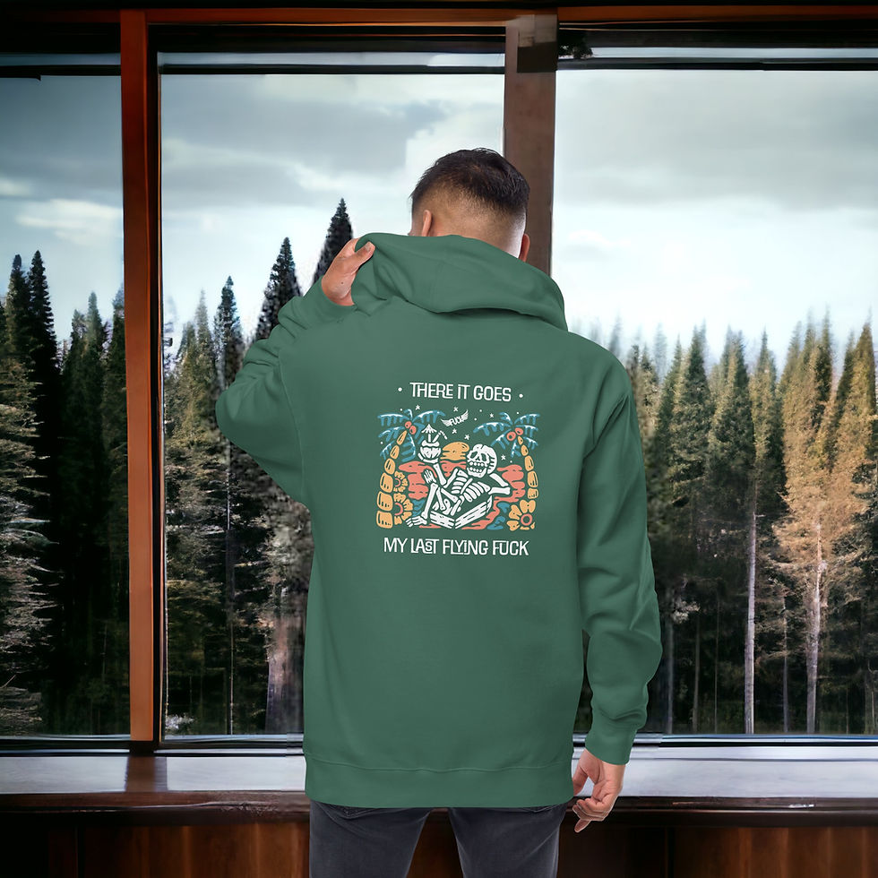 Thumbnail: There It Goes My Last Flying Fuck Unisex Fleece Zip Up Hoodie