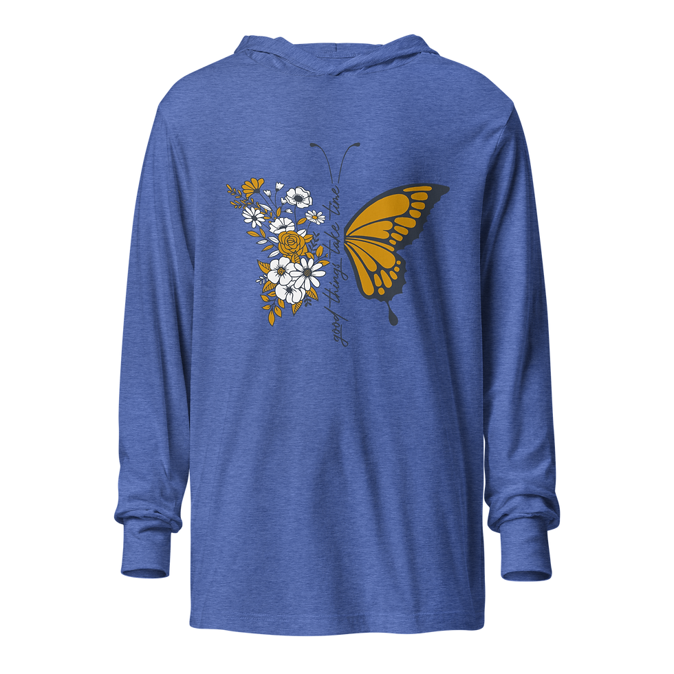 Thumbnail: Good Things Take Time Hooded Long-Sleeve Tee