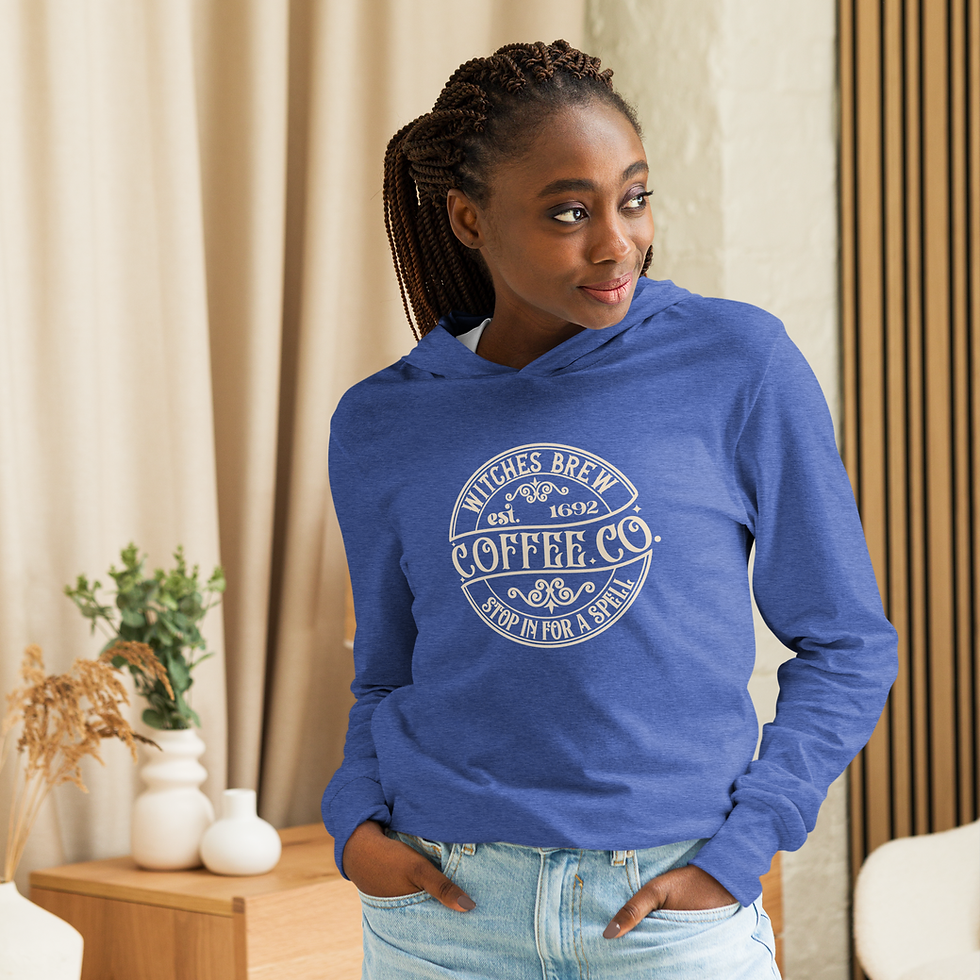 Thumbnail: Witches Brew Coffee Company Hooded Long-Sleeve Unisex Tee