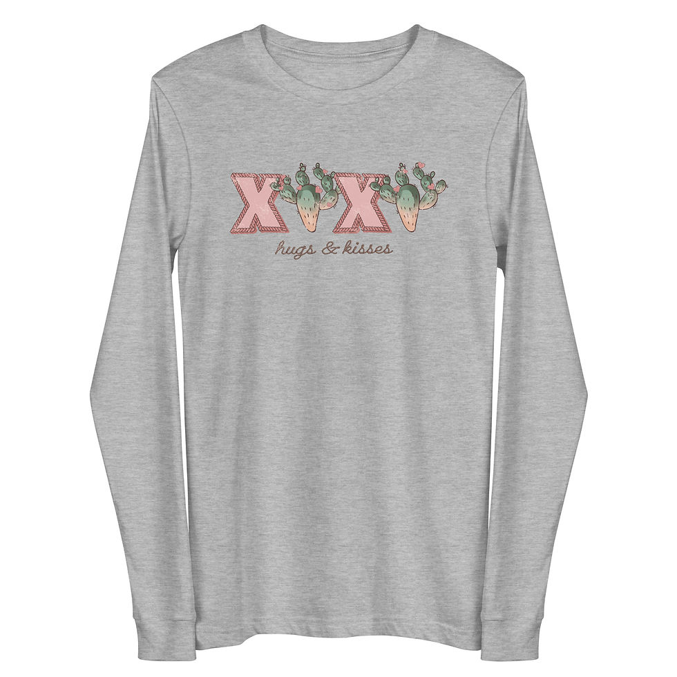 Thumbnail: XOXO Valentine’s Hugs & Kisses In The Desert Unisex Long Sleeve Tee