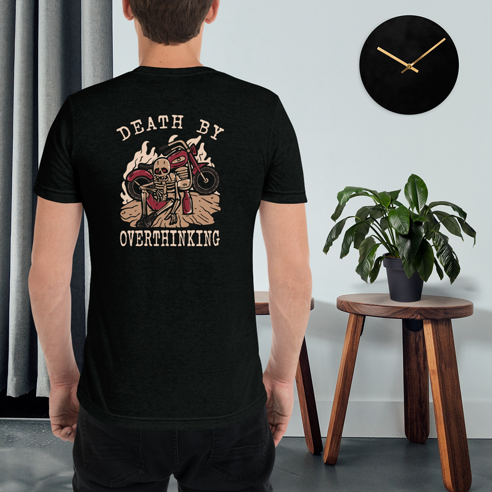 Thumbnail: Death By Overthinking Unisex Short Sleeve T-Shirt