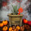Thumbnail: Mischievous Jack O Lantern Plant Stake (Orange)