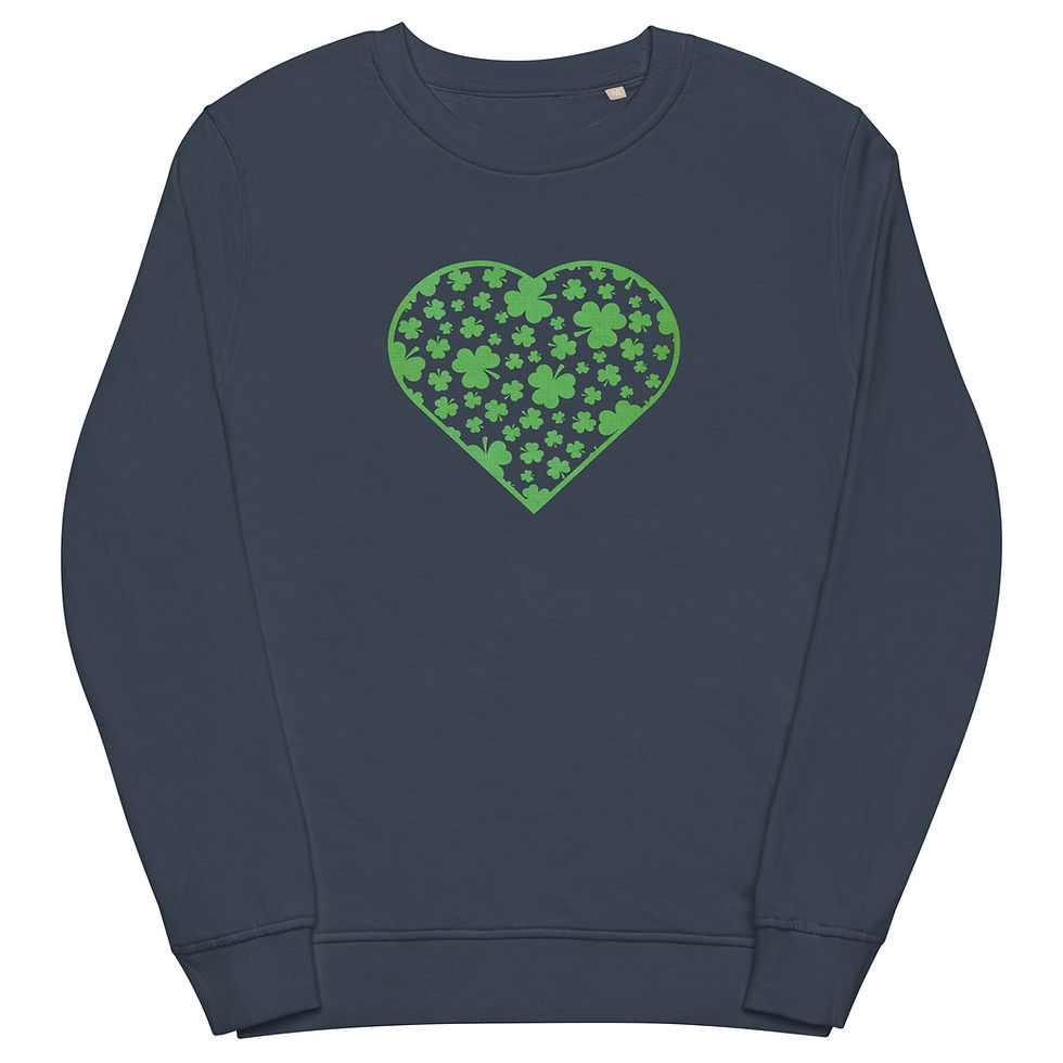 Thumbnail: Luck Of The Irish Shamrock Unisex Organic Sweatshirt