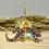 Thumbnail: Floral Lizard Sun Catcher (Maple/Floral Stained Glass Acrylic)