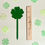 Thumbnail: Transparent Green Acrylic Shamrock Plant Stake
