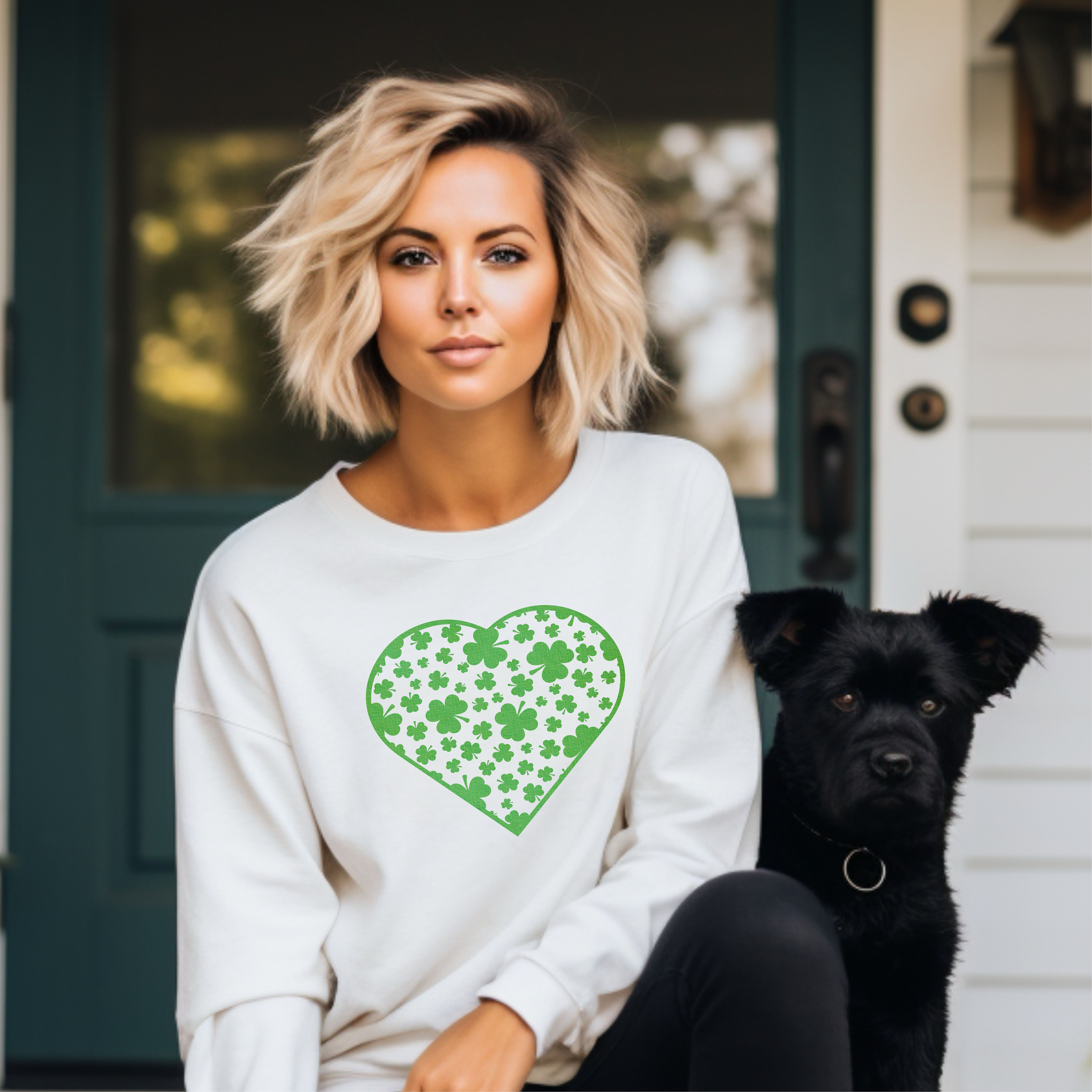 Luck Of The Irish Shamrock Unisex Organic Sweatshirt