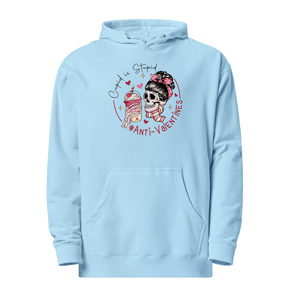 Thumbnail: Cupid Is Stupid Unisex Mid-Weight Hoodie