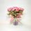 Thumbnail: Personalized Monogram Heart Keychain (Purple)