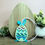 Thumbnail: 3 Layer Easter Egg Bunny Basket Tag (Ivory/Pastel Sky Blue/Pastel Chevron)