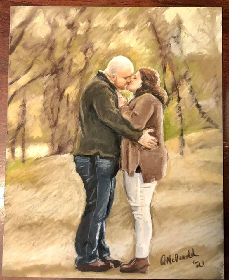 Pastels on pastelbord