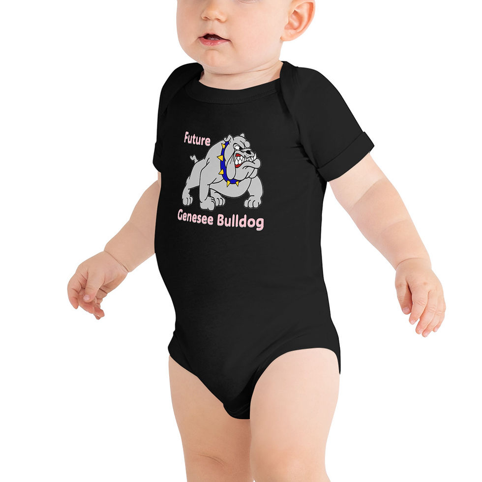Thumbnail: 09-05-004 Bulldogs Baby Short Sleeve One Piece Pink