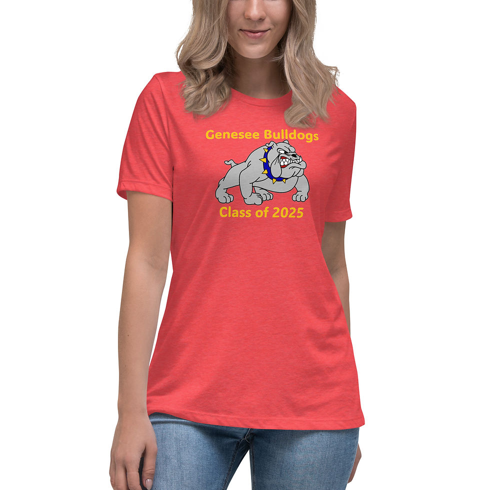 Thumbnail: 05-06-102 Bulldog Classes Women's Relaxed T-Shirt Class of 2025