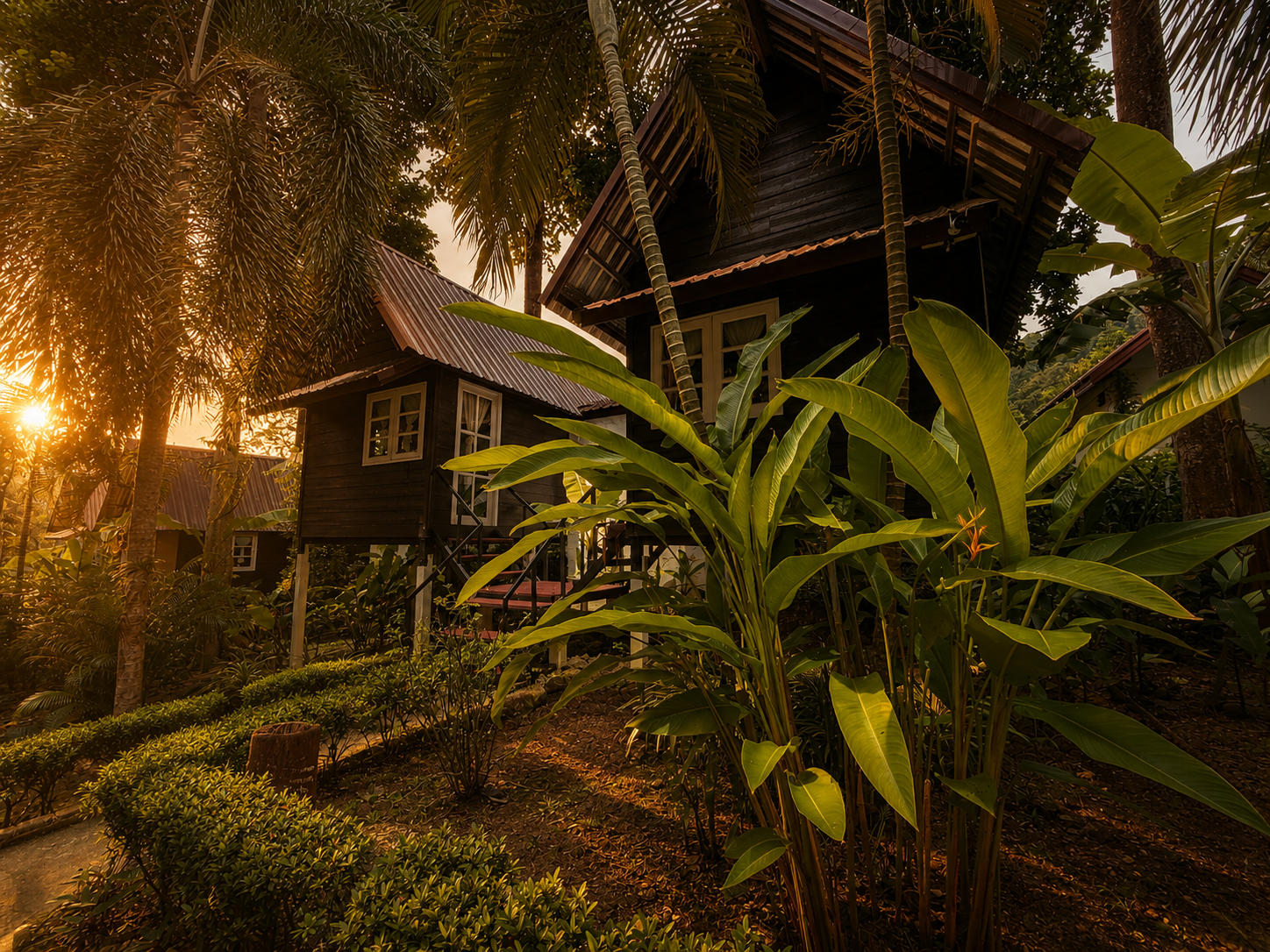 Garden Bungalow surrounded by tropical gardens