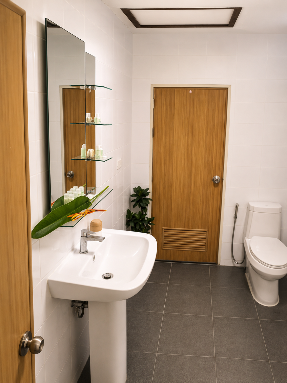Large private bathroom inside a Garden Villa at Vanara Eco Resort