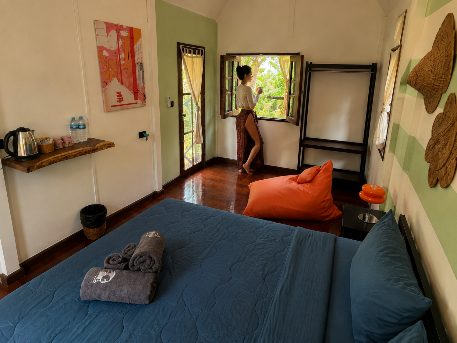 Interior of a Garden Bungalow at Vanara Eco Resort