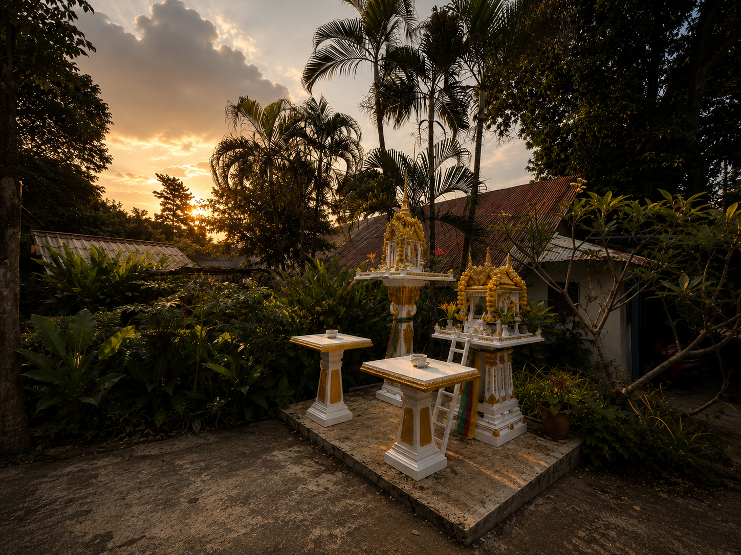 Evening atmosphere at Vanara Eco Resort