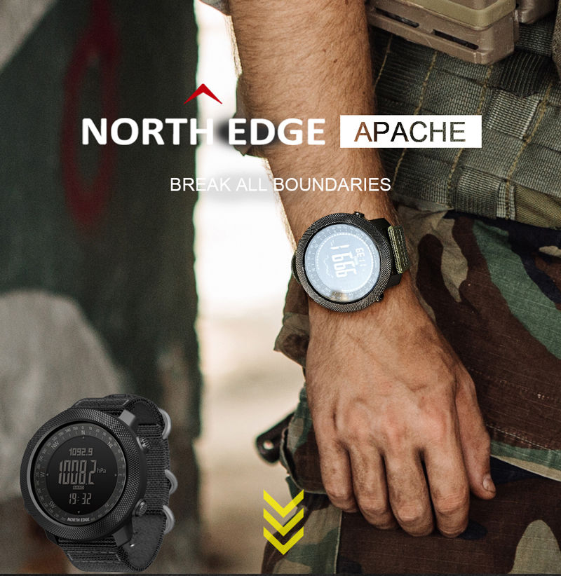 Thumbnail: NORTH EDGE Men's sport Digital watch Hours Running Swimming Military Army watche