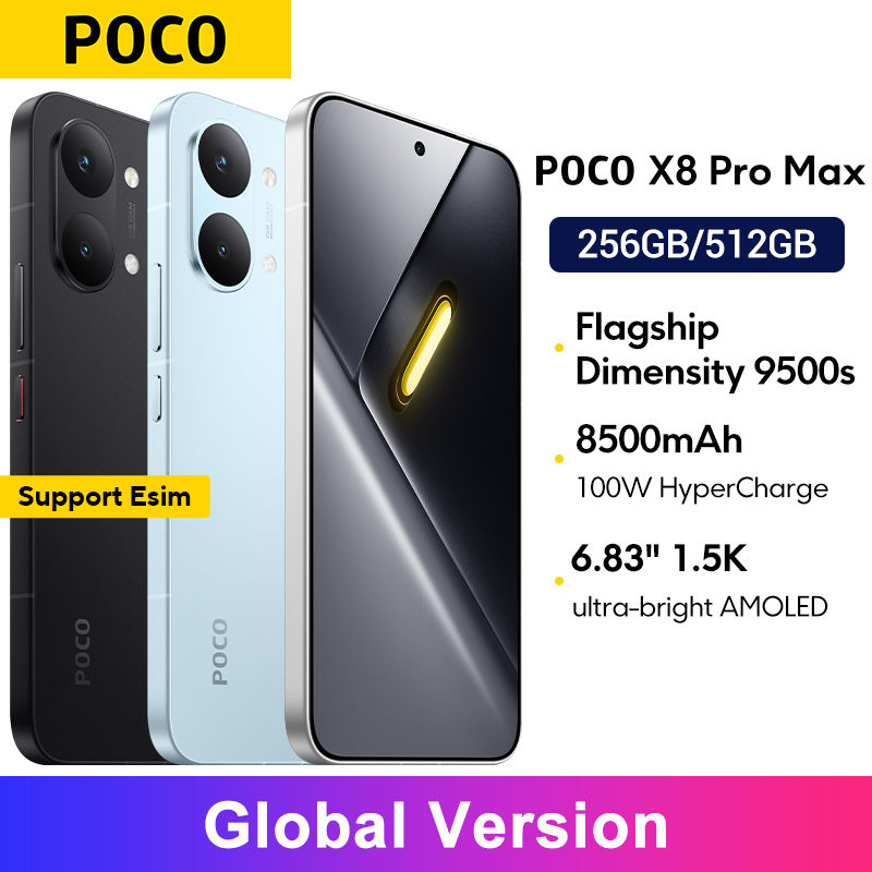 Global Version POCO X8 Pro Max 8500mAh Smartphone Dimensity 9500s 6.83'' 1.5K 12