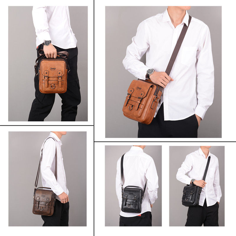 Thumbnail: JEEP BULUO Multi-function Business Handbags Men New Man's Shoulder Bag Large Cap