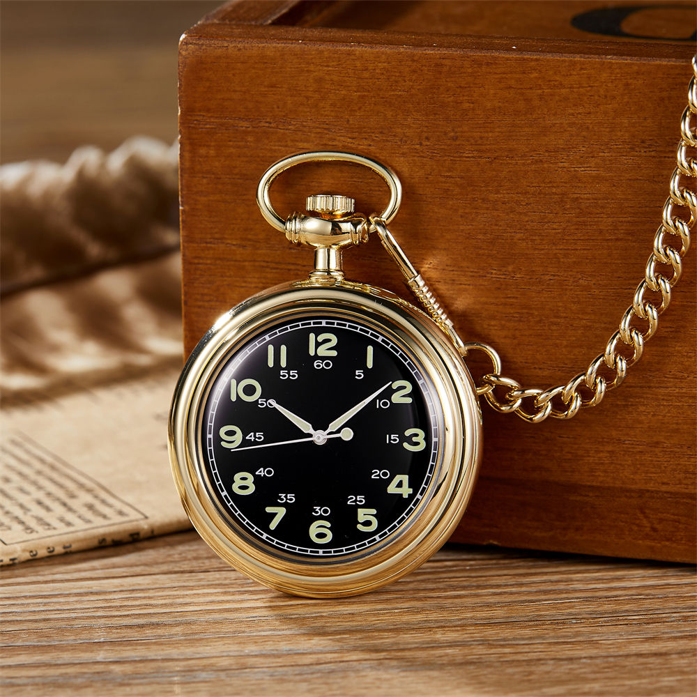 New classic retro luminous straight plate uncovered double Arabic numeral mechan