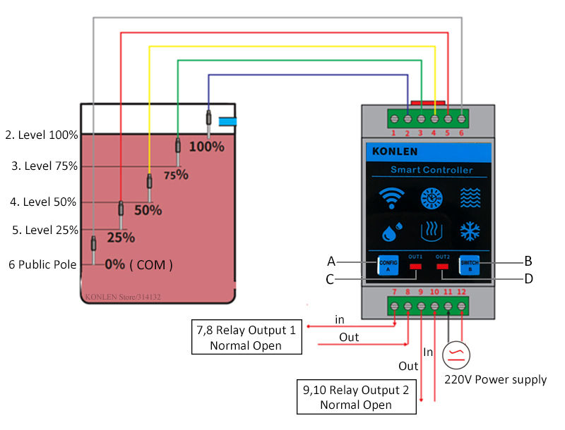 Thumbnail: KONLEN Tuya Water Level Sensor WIFI Smart Home Leakage Flood Alarm Controller Me