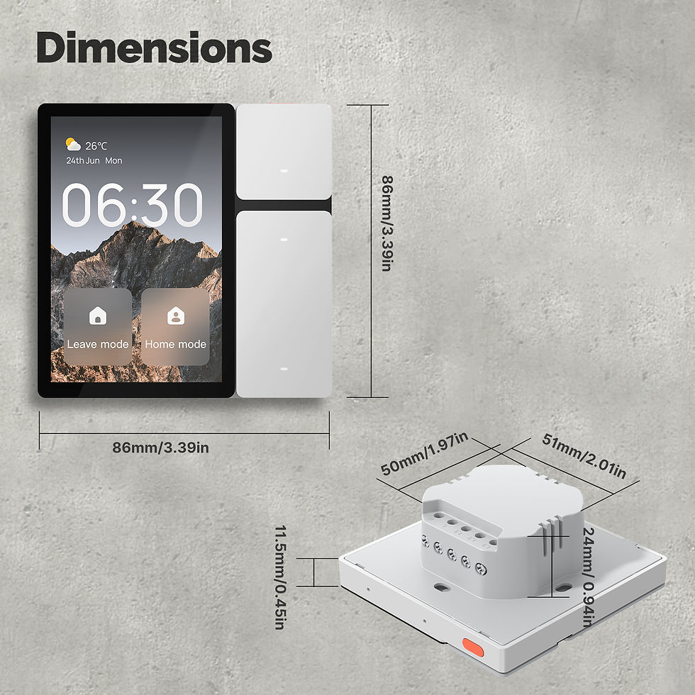 Thumbnail: MOES Tuya WiFi Smart Control Panel 3.5" Touch Screen, 3 Relays & Buttons, IR Rem