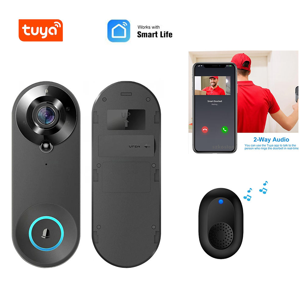 Thumbnail: 1080P Wireless Video Doorbell Camera WiFi Smart Door Bell Tuya Smart Home Securi