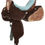 Thumbnail: Teal Rose Barrel Style Saddle