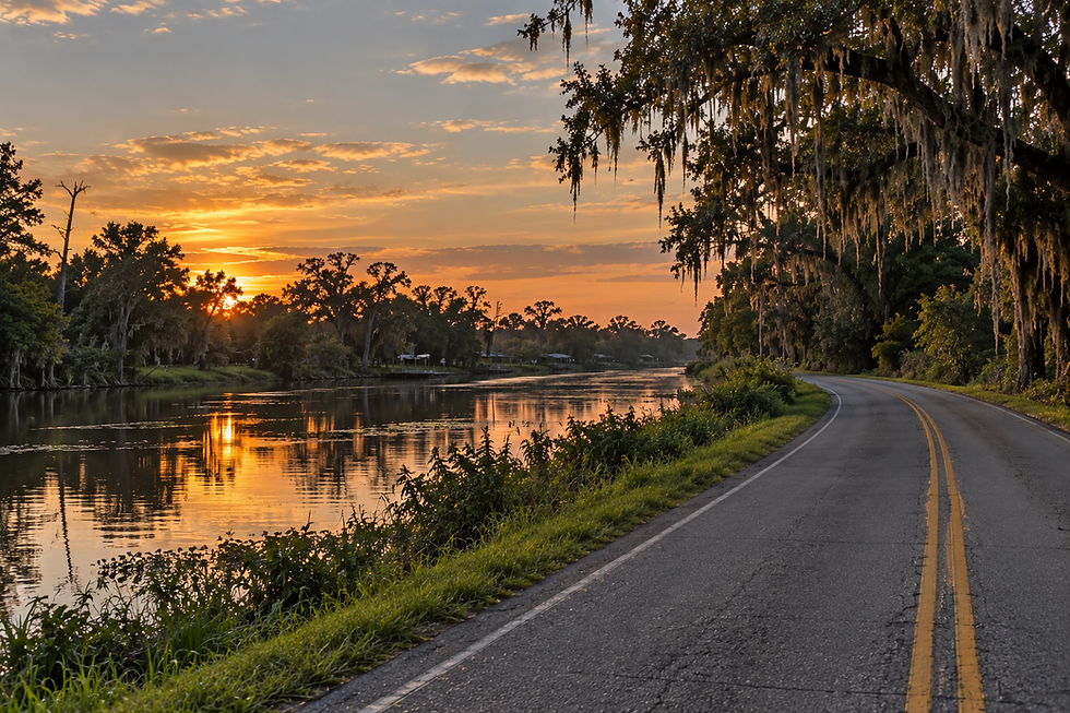 Bayou Lafourche at Hwy 308 heading to Larose