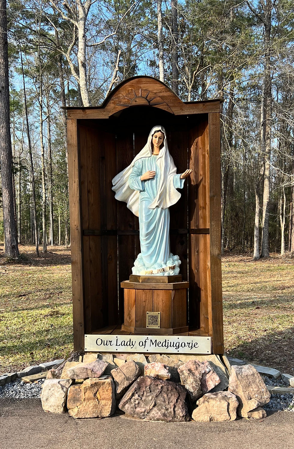 One of many statues of Mother Mary in the Totus Tuus Garden