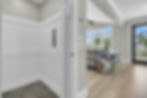 Residential elevator and bright living area