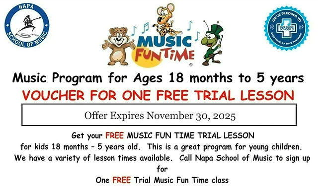 music school for kids napa valley califo