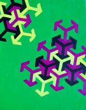 Arrow cube tessellation - green