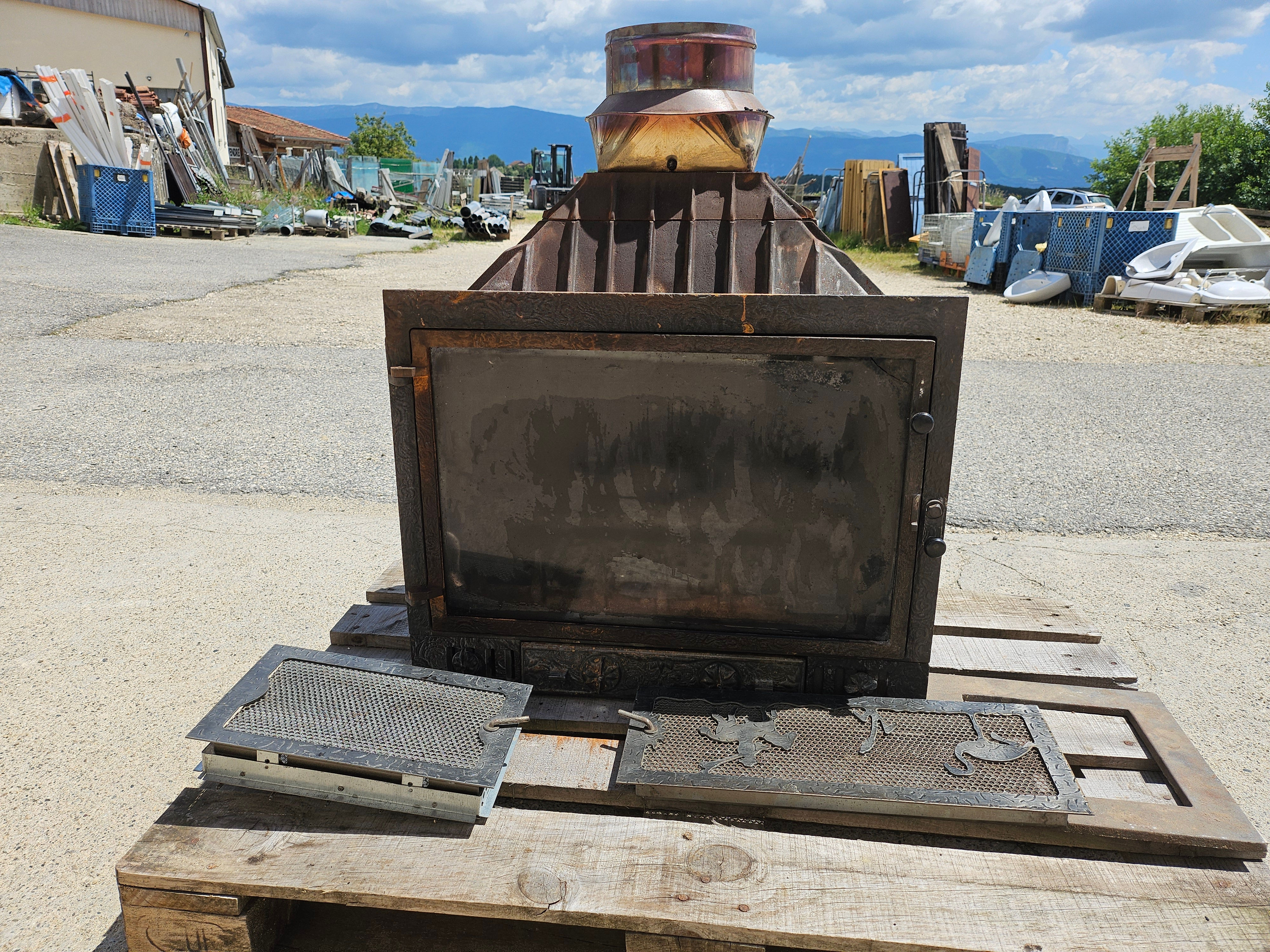 Insert cheminée déco 70x55 cm