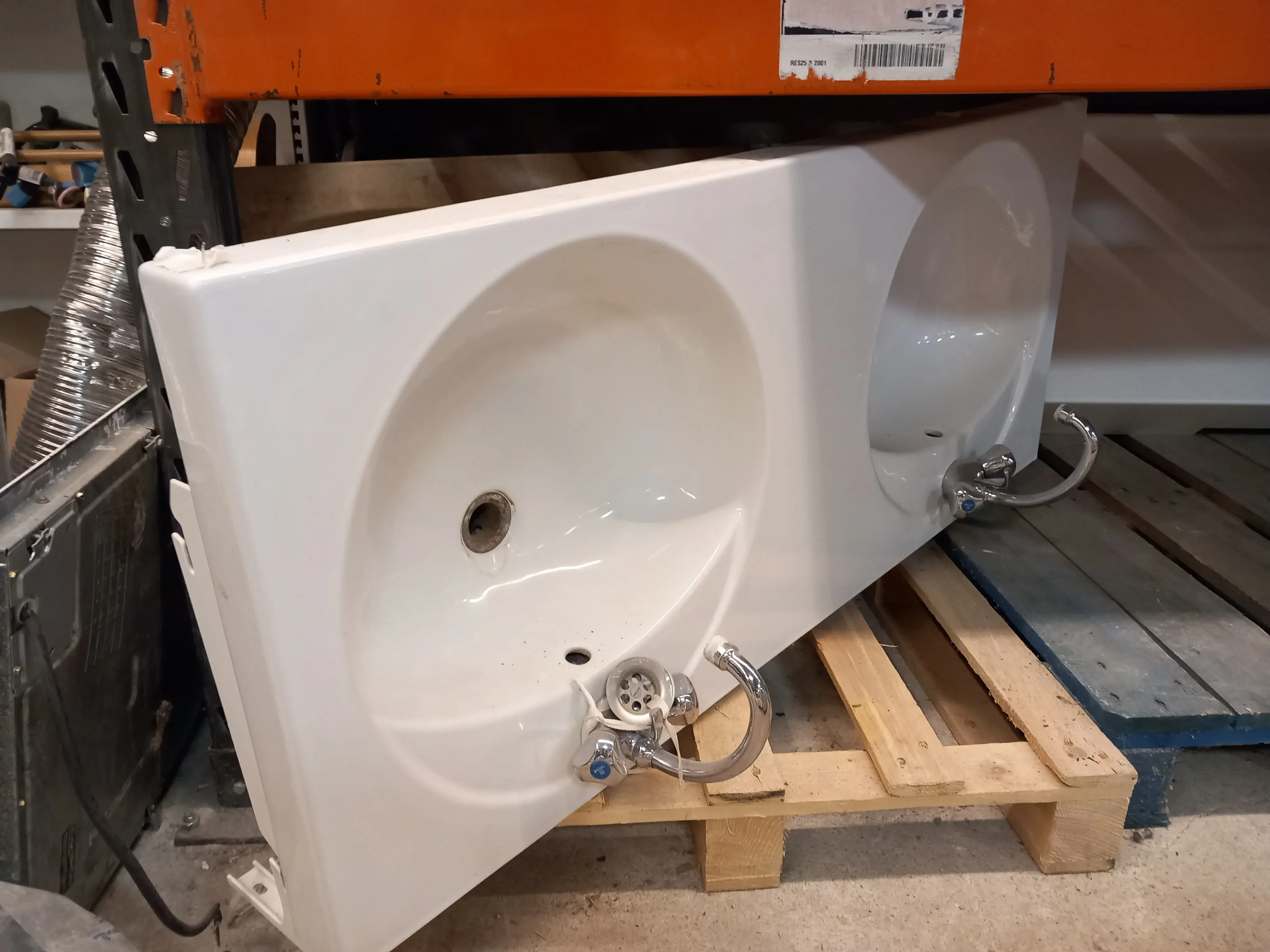 Lavabo double vasque blanc