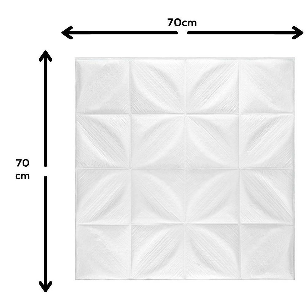 Miniatura: (pfe) Painel Adesivo 3D Revestimento Papel de Parede Petalas Branco