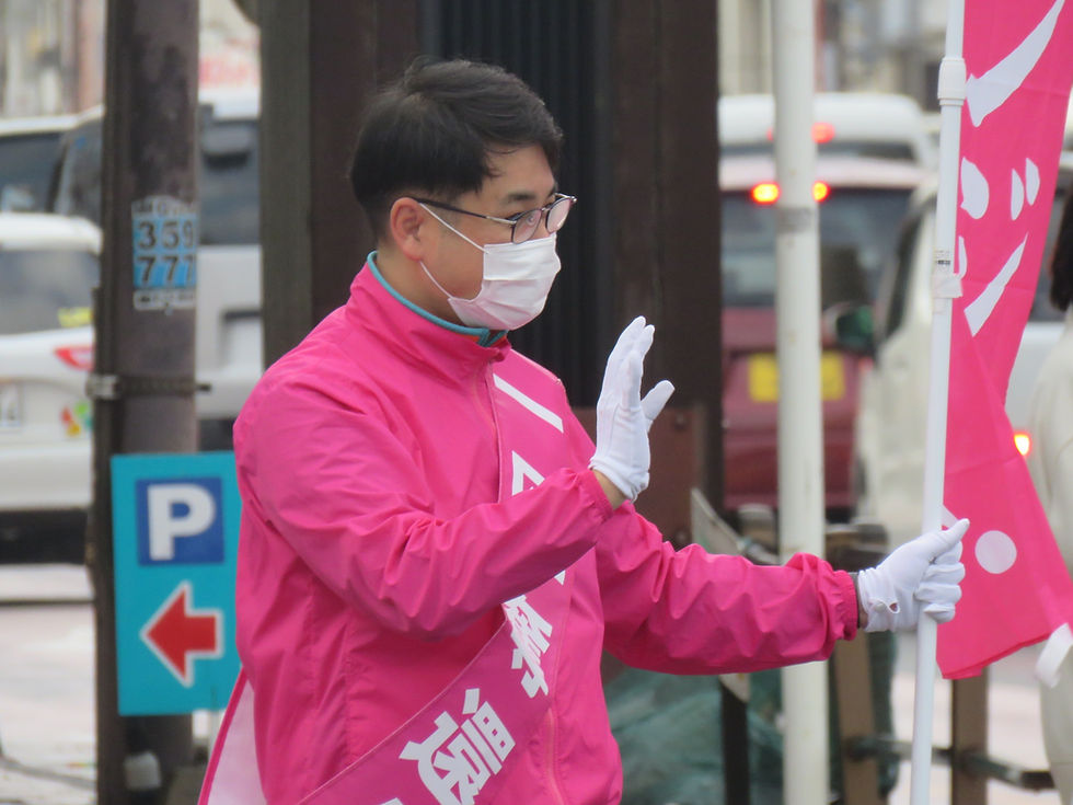 やすおか宏武　平田橋交差点辻立ち・ゴミ拾い