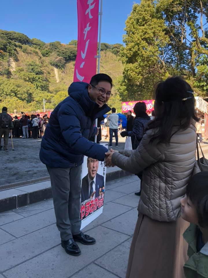 照国神社での新年ご挨拶