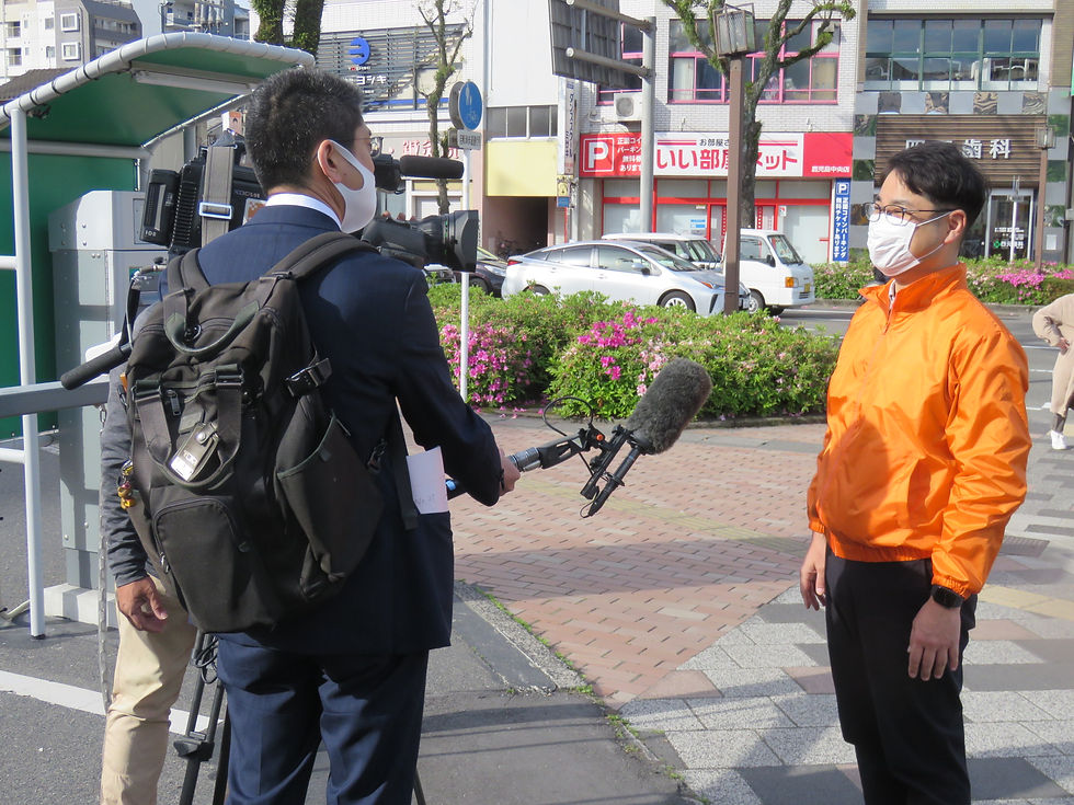 やすおか宏武　加治屋町交差点辻立ち・ゴミ拾い