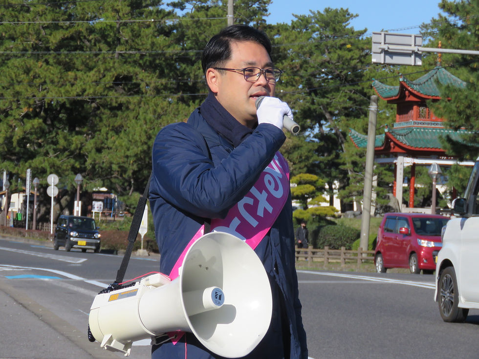 やすおか宏武　いづろ・与次郎街頭演説
